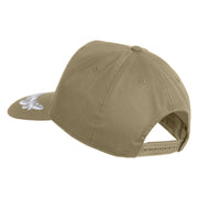 Scrambled Eggs Silver Patched Solid Cotton Twill 5 Panel Prostyle Snap Cap - Khaki OSFM