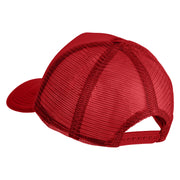 Papa Bear Black Patched Summer Foam Mesh Trucker Cap - Red OSFM