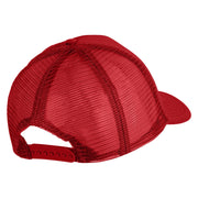 Papa Bear Black Patched Summer Foam Mesh Trucker Cap - Red OSFM