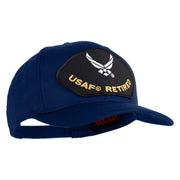 USAF Retired Patched Solid Cotton Twill Pro Style Cap - Royal OSFM