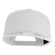 Scrambled Eggs Silver Patched Solid Cotton Twill 5 Panel Prostyle Snap Cap - White OSFM