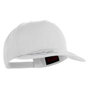 Scrambled Eggs Silver Patched Solid Cotton Twill 5 Panel Prostyle Snap Cap - White OSFM