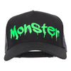 Halloween Monster Design Heat Transfer Solid Cotton Twill 5 Panel Mesh Cap