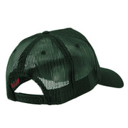 Halloween Monster Design Heat Transfer Solid Cotton Twill 5 Panel Mesh Cap