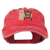 Africa Mask Embroidered Washed Pigment Dyed Cap