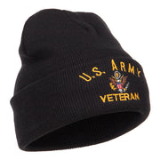 US Army Veteran Military Embroidered Long Beanie