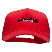 London Embroidered Solid Wool Blend Prostyle Snapback Cap - Red OSFM