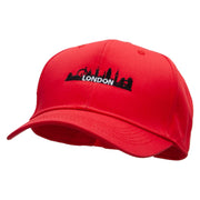 London Embroidered Solid Wool Blend Prostyle Snapback Cap - Red OSFM