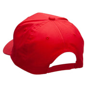 London Embroidered Solid Wool Blend Prostyle Snapback Cap - Red OSFM