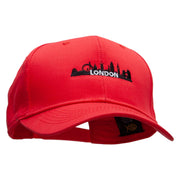 London Embroidered Solid Wool Blend Prostyle Snapback Cap - Red OSFM