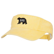 Mama Bear Embroidered Pro Style Cotton Washed Visor