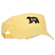 Mama Bear Embroidered Pro Style Cotton Washed Visor