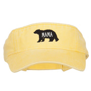 Mama Bear Embroidered Pro Style Cotton Washed Visor