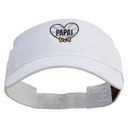 Papai Embroidered Cotton Twill Sun Visor - White OSFM