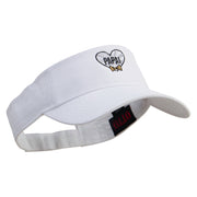 Papai Embroidered Cotton Twill Sun Visor - White OSFM