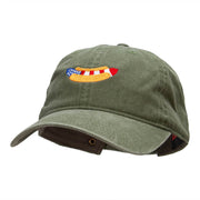 American Hot Dog Embroidered Washed Cap