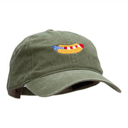 American Hot Dog Embroidered Washed Cap