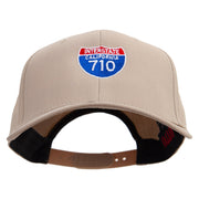 Interstate 710 Embroidered Solid Cotton Twill Pro Style Cap