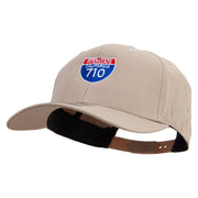 Interstate 710 Embroidered Solid Cotton Twill Pro Style Cap