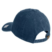 US Marine Corps Retired Emblem Embroidered Washed Solid Pigment Dyed Cotton Twill Brass Buckle Cap - Navy OSFM