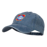 Arkansas State Map Flag Embroidered Washed Cap