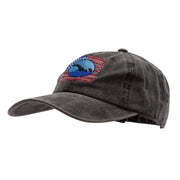 American Swimmer Embroidered Unstructured Pigment Dyed Cotton Cap