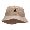 Sailboat Sunset Embroidered Bucket Hat - Khaki OSFM