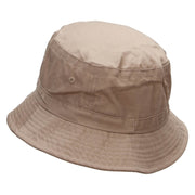 Sailboat Sunset Embroidered Bucket Hat - Khaki OSFM