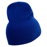 Hospital Sign Embroidered 8 inch Acrylic Short beanie - Royal OSFM