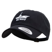 US Navy Unstructured Low Profile 6 panel Cotton Cap - Black OSFM