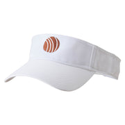 Chocolate Truffles Embroidered Cotton Twill Sun Visor - White OSFM