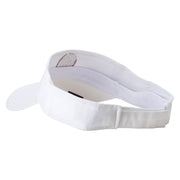 Chocolate Truffles Embroidered Cotton Twill Sun Visor - White OSFM