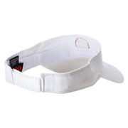 Chocolate Truffles Embroidered Cotton Twill Sun Visor - White OSFM