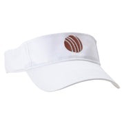 Chocolate Truffles Embroidered Cotton Twill Sun Visor - White OSFM