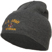 US Army Veteran Military Embroidered Short Beanie