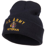 US Army Veteran Military Embroidered Long Beanie