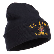 US Army Veteran Military Embroidered Long Beanie