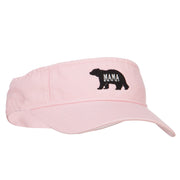 Mama Bear Embroidered Pro Style Cotton Washed Visor