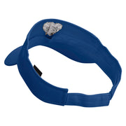 Papai Embroidered Cotton Twill Sun Visor - Royal OSFM