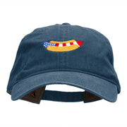 American Hot Dog Embroidered Washed Cap