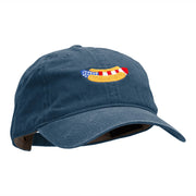 American Hot Dog Embroidered Washed Cap