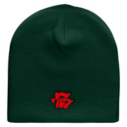 Triple Seven Embroidered 8 Inch Short Beanie - Dk-Green OSFM