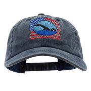 American Swimmer Embroidered Unstructured Pigment Dyed Cotton Cap