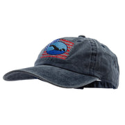 American Swimmer Embroidered Unstructured Pigment Dyed Cotton Cap