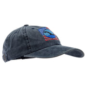 American Swimmer Embroidered Unstructured Pigment Dyed Cotton Cap