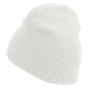 US Army Veteran Military Embroidered 8 Inch Knitted Short Beanie