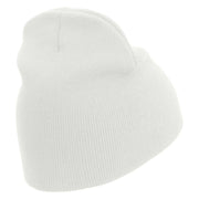 US Army Veteran Military Embroidered 8 Inch Knitted Short Beanie