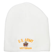 US Army Veteran Military Embroidered Short Beanie