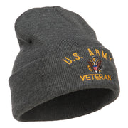 US Army Veteran Military Embroidered Long Beanie