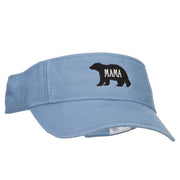 Mama Bear Embroidered Pro Style Cotton Washed Visor